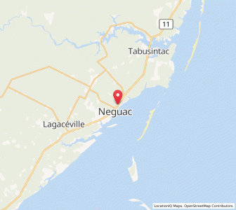 Map of Neguac, New BrunswickNew Brunswick