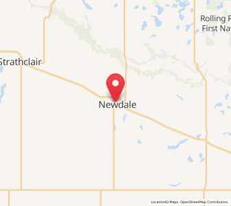 Map of Newdale, Manitoba
