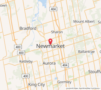Map of Newmarket, OntarioOntario