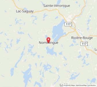 Map of Nominingue, QuebecQuébec