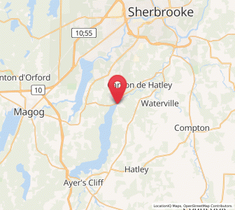 Map of North Hatley, Quebec