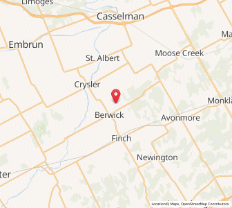 Map of North Stormont, OntarioOntario