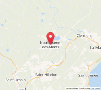 Map of Notre-Dame-des-Monts, Quebec