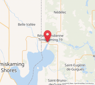 Map of Notre-Dame-du-Nord, Quebec