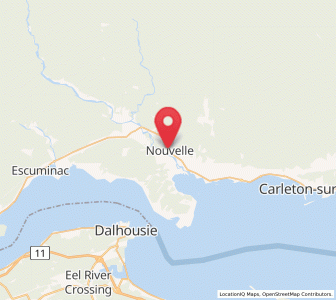 Map of Nouvelle, Quebec
