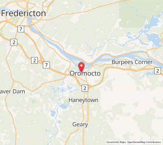 Map of Oromocto, New BrunswickNew Brunswick