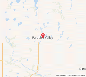 Map of Paradise Valley, AlbertaAlberta