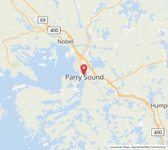 Map of Parry Sound, OntarioOntario
