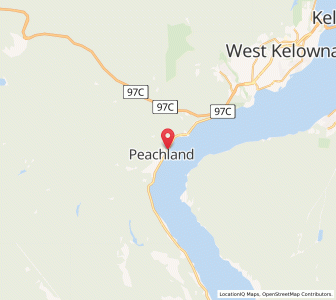 Map of Peachland, British ColumbiaBritish Columbia