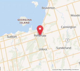 Map of Pefferlaw, Ontario