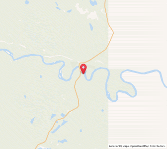 Map of Pelly Crossing, YukonYukon Territory