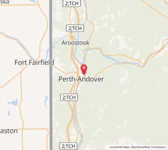 Map of Perth-Andover, New BrunswickNew Brunswick