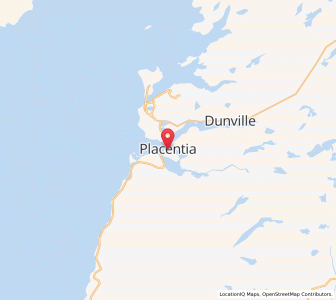 Map of Placentia, Newfoundland & LabradorNewfoundland and Labrador