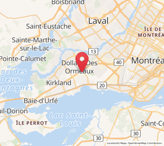 Map of Pointe-Claire, Quebec