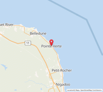Map of Pointe-Verte, New BrunswickNew Brunswick