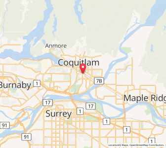 Map of Port Coquitlam, British ColumbiaBritish Columbia