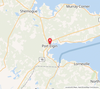 Map of Port Elgin, New BrunswickNew Brunswick