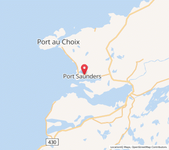 Map of Port Saunders, Newfoundland & LabradorNewfoundland and Labrador