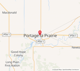 Map of Portage la Prairie, ManitobaManitoba