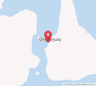 Map of Qikiqtarjuaq, Nunavut