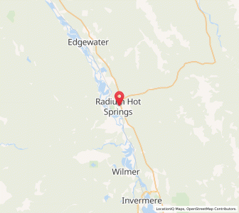 Map of Radium Hot Springs, British ColumbiaBritish Columbia
