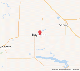 Map of Raymond, AlbertaAlberta