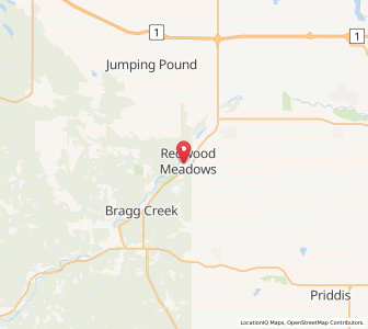 Map of Redwood Meadows, AlbertaAlberta