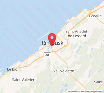 Map of Rimouski, Quebec