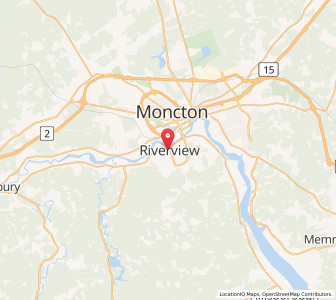 Map of Riverview, New BrunswickNew Brunswick