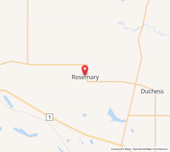 Map of Rosemary, AlbertaAlberta