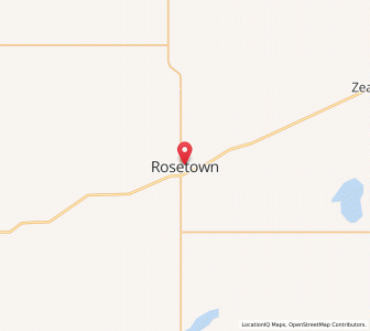 Map of Rosetown, SaskatchewanSaskatchewan