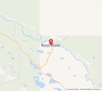 Map of Ross River, YukonYukon Territory