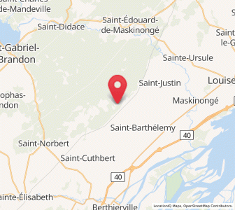 Map of Saint-Barthélemy, Quebec