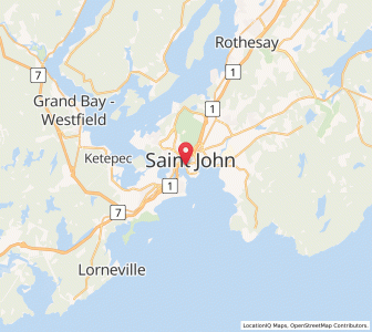 Map of Saint John, New BrunswickNew Brunswick