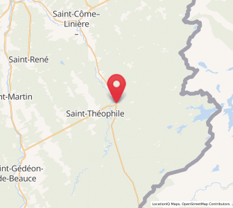 Map of Saint-Théophile, Quebec