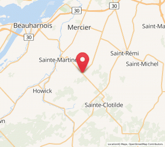 Map of Saint-Urbain-Premier, Quebec
