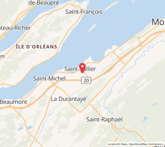 Map of Saint-Vallier, Quebec