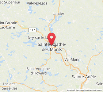 Map of Sainte-Agathe-des-Monts, Quebec