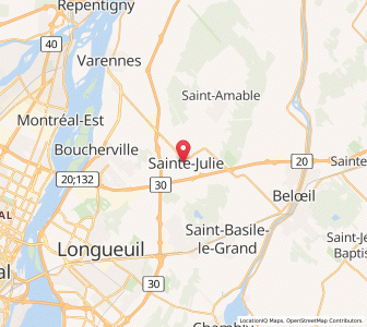 Map of Sainte-Julie, QuebecQuebec
