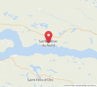 Map of Sainte-Rose-du-Nord, Quebec