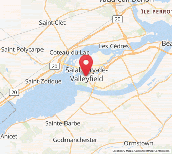 Map of Salaberry-de-Valleyfield, Quebec
