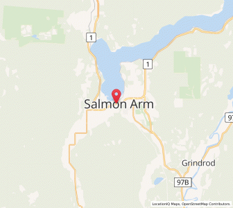 Map of Salmon Arm, British ColumbiaBritish Columbia
