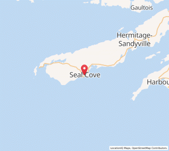 Map of Seal Cove, Newfoundland & LabradorNewfoundland and Labrador
