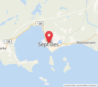 Map of Sept-Iles, Quebec