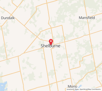 Map of Shelburne, OntarioOntario