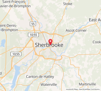 Map of Sherbrooke, QuebecQuebec