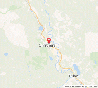 Map of Smithers, British ColumbiaBritish Columbia