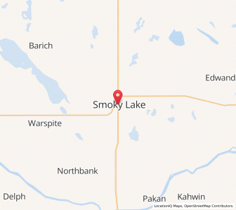 Map of Smoky Lake, AlbertaAlberta