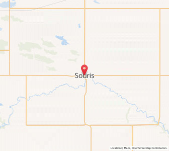Map of Souris, ManitobaManitoba