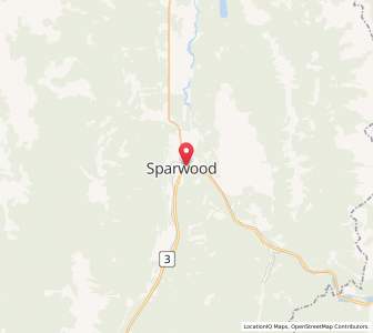 Map of Sparwood, British ColumbiaBritish Columbia